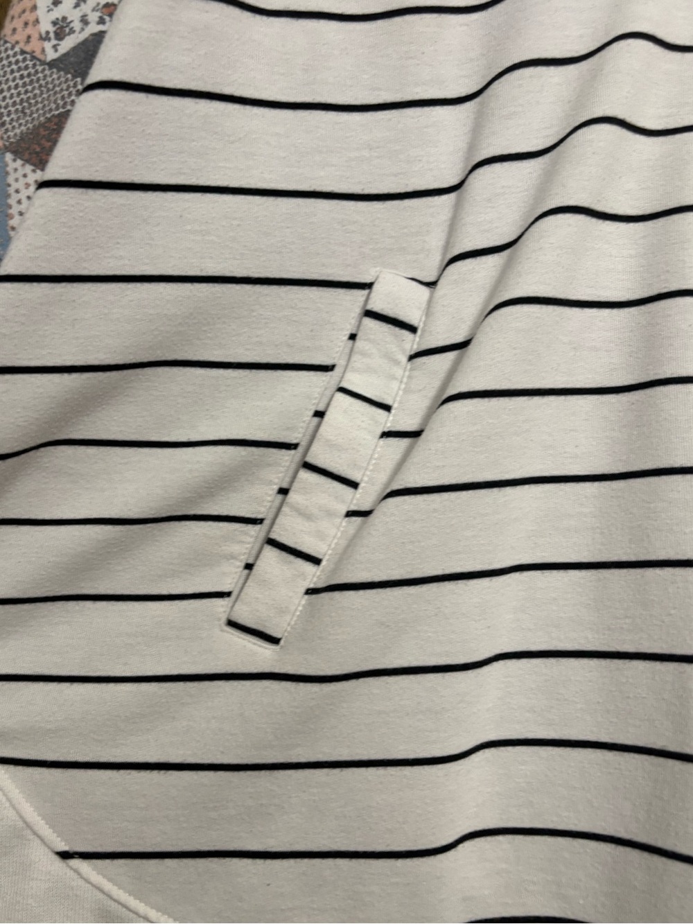 Striped Patchwork Lace Up Harmony Hoodie - Picture 5 of 6